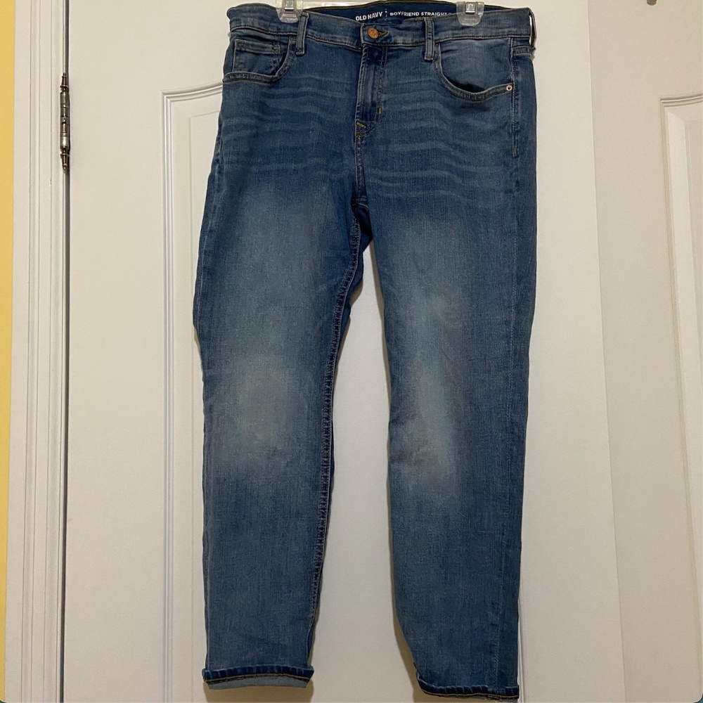 Old Navy blue "boyfriend" jeans, size 12
